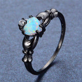 Universe Heart Fire Opal Ring - The Dragon Shop - Geek Culture