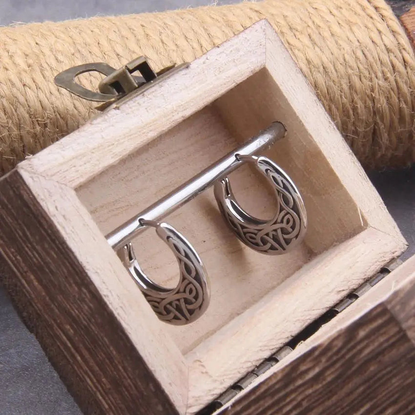 Nordic Spirit Steel Earrings The Dragon Shop