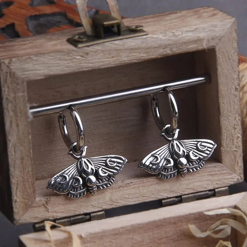 WINGED MAIDEN Steel Earrings The Dragon Shop