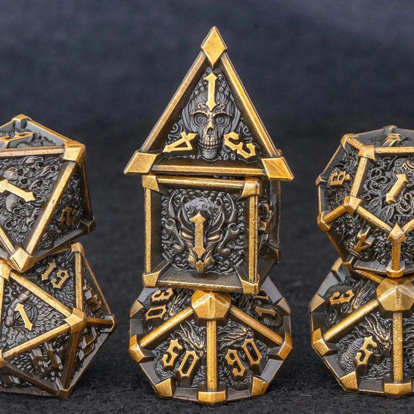 DOOMREALM RPG Metal Dice Set The Dragon Shop