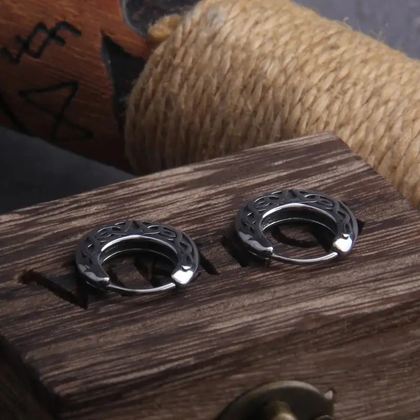 Nordic Spirit Steel Earrings The Dragon Shop