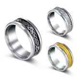 Nordic Dragon - Viking Steel Ring The Dragon Shop