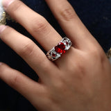 Queen of Hearts Steel Ring - The Dragon Shop - Geek Culture