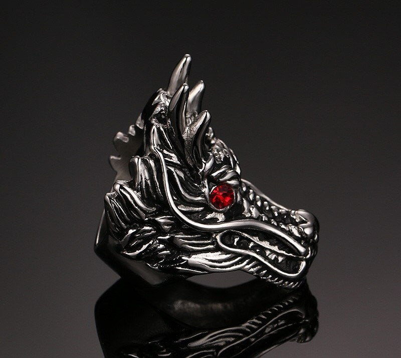 Dragon Rage Steel Ring - The Dragon Shop