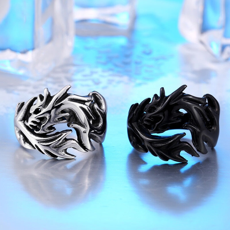 Dragon Storm Steel Ring The Dragon Shop
