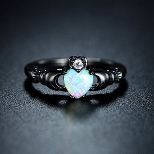 Universe Heart Fire Opal Ring - The Dragon Shop - Geek Culture