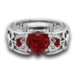 Queen of Hearts Steel Ring The Dragon Shop