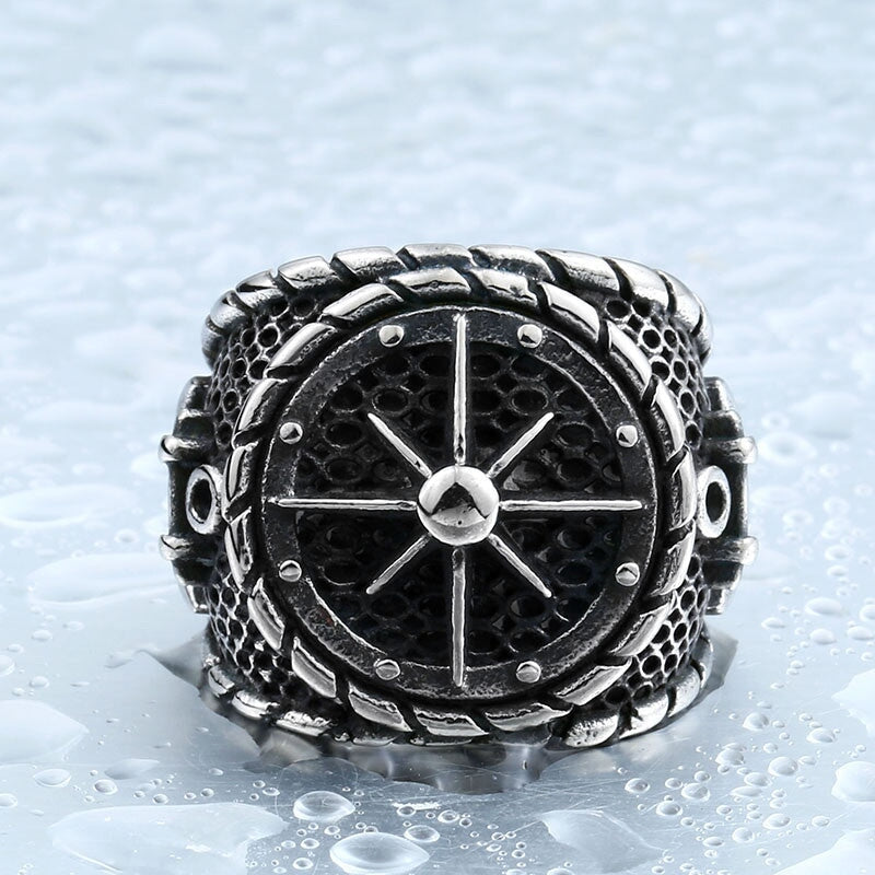 Anchors Aweigh Steel Ring The Dragon Shop