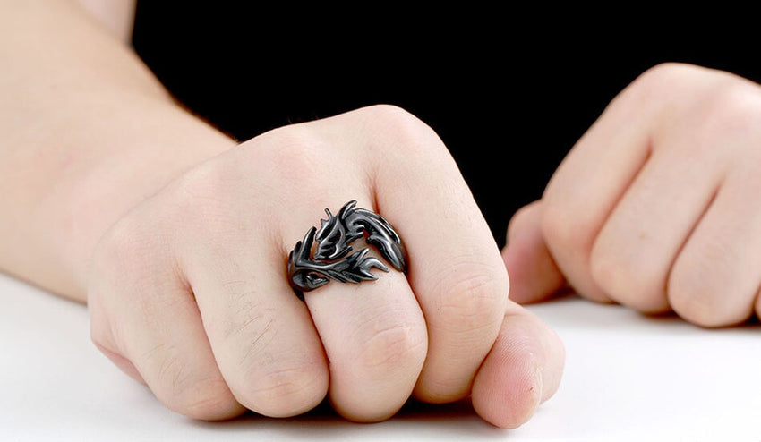 Dragon Storm Steel Ring The Dragon Shop