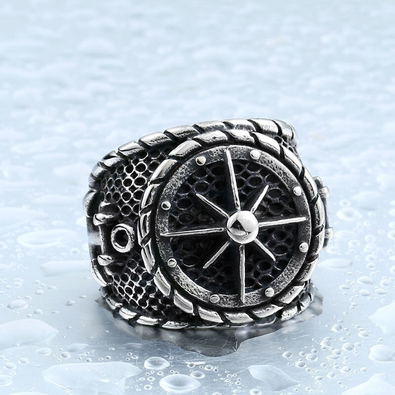 Anchors Aweigh Steel Ring The Dragon Shop
