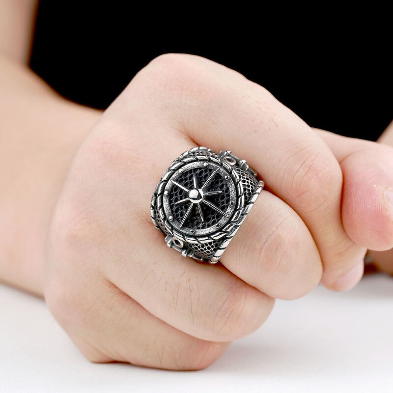 Anchors Aweigh Steel Ring The Dragon Shop