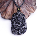 Dragon King Black Obsidian Amulet - The Dragon Shop - Geek Culture