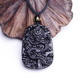 Dragon King Black Obsidian Amulet - The Dragon Shop - Geek Culture