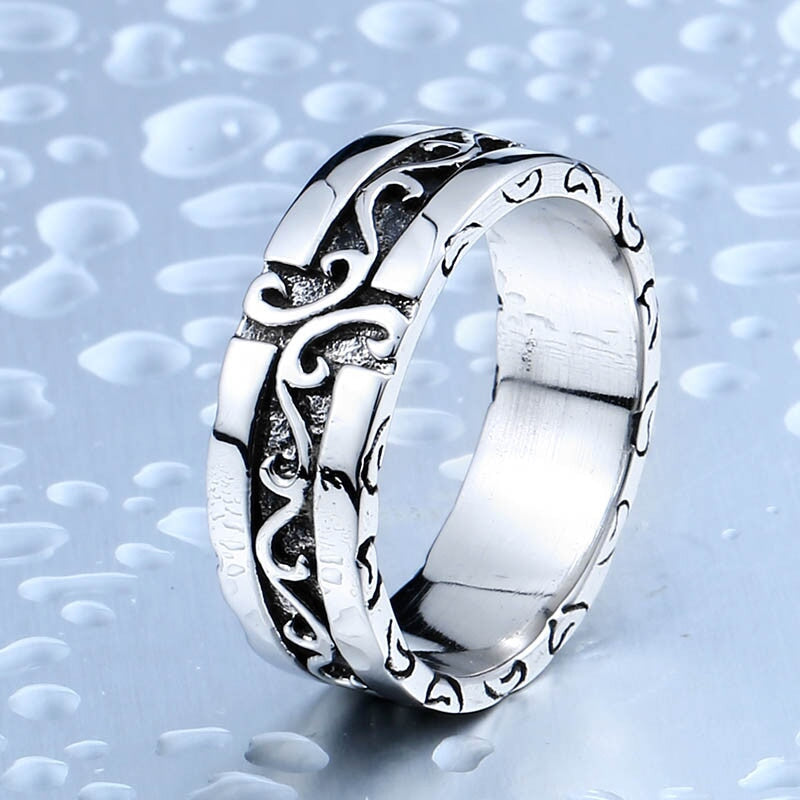 Viking Pride Steel Ring - The Dragon Shop - Geek Culture