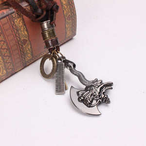 DRAGON SLAYER Axe Steel Neklace - The Dragon Shop - Geek Culture