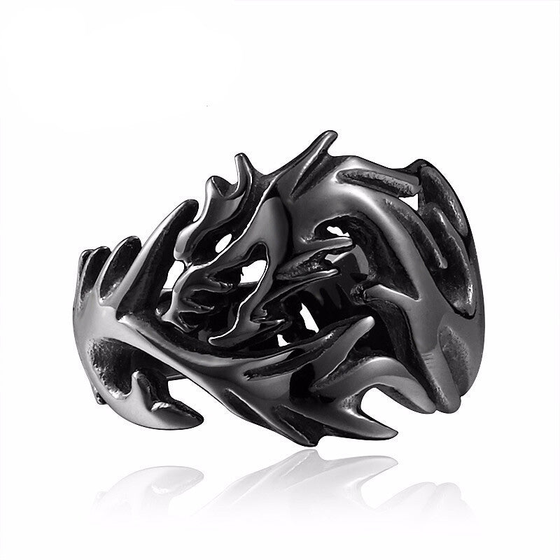 Dragon Storm Steel Ring - The Dragon Shop - Geek Culture