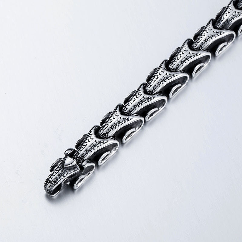 Eternal Dragon Steel Bracelet The Dragon Shop