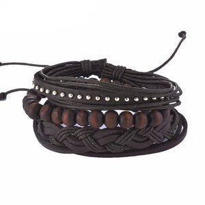 BARD Leather & Wood Bracelet The Dragon Shop