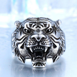 Tiger Fury Steel Ring - The Dragon Shop - Geek Culture