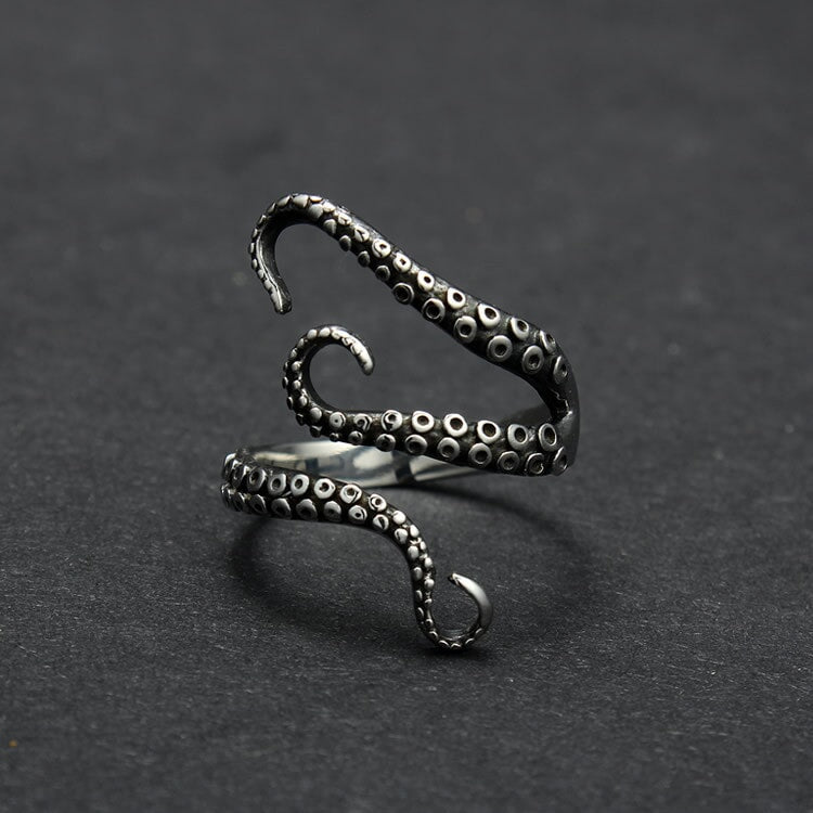 Kraken Octopus Titanium Ring The Dragon Shop