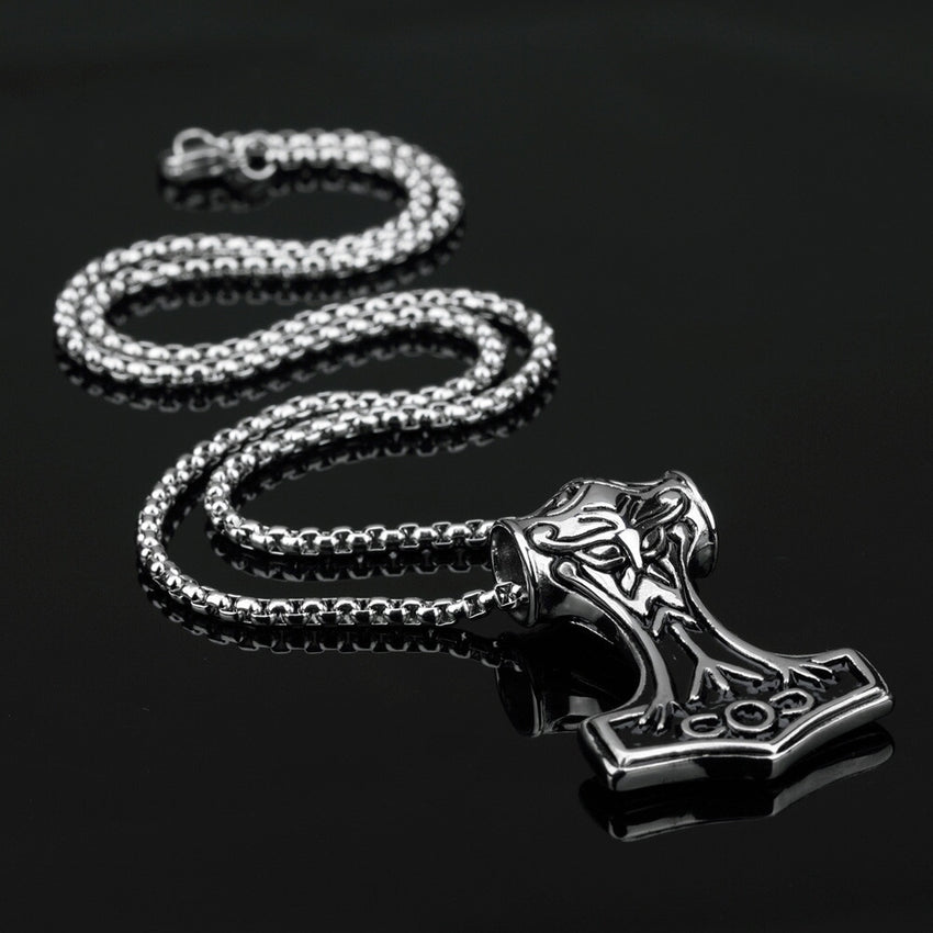 Thor Mjölnir Steel Necklace The Dragon Shop