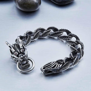MYSTIC DRAGON Steel Bracelet - The Dragon Shop - Geek Culture
