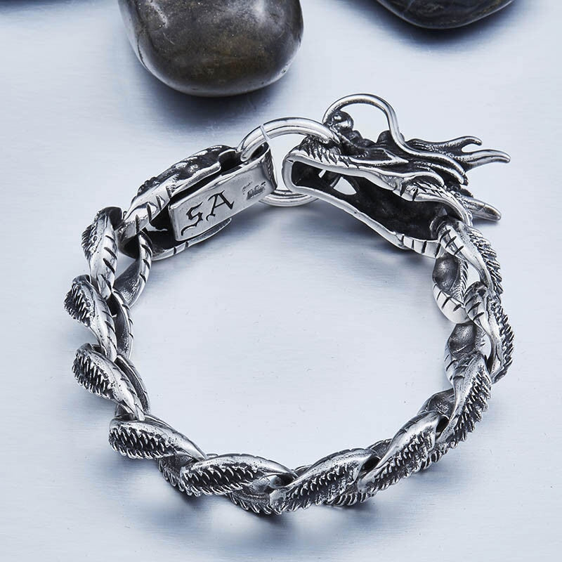 MYSTIC DRAGON Steel Bracelet The Dragon Shop