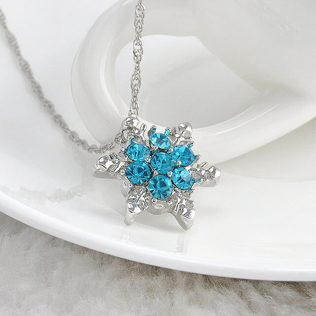 Winter Frost Crystal Necklace The Dragon Shop