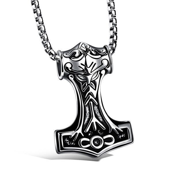 Thor Mjölnir Steel Necklace The Dragon Shop