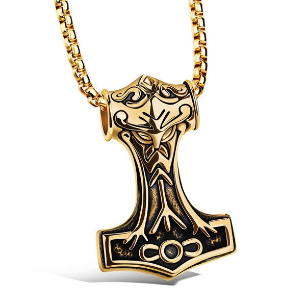 Thor Mjölnir Steel Necklace The Dragon Shop