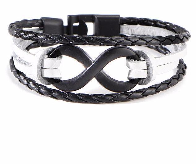 Tie of Infinity Leather Bracelet - The Dragon Shop - Geek Culture