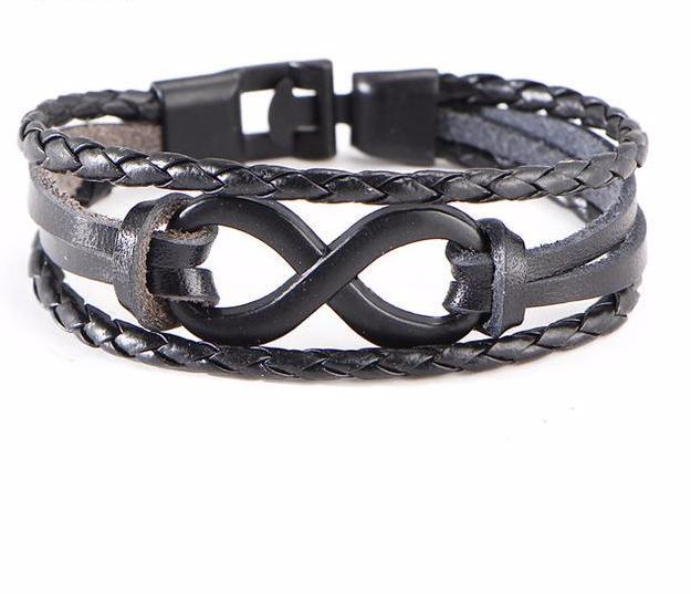 Tie of Infinity Leather Bracelet - The Dragon Shop - Geek Culture