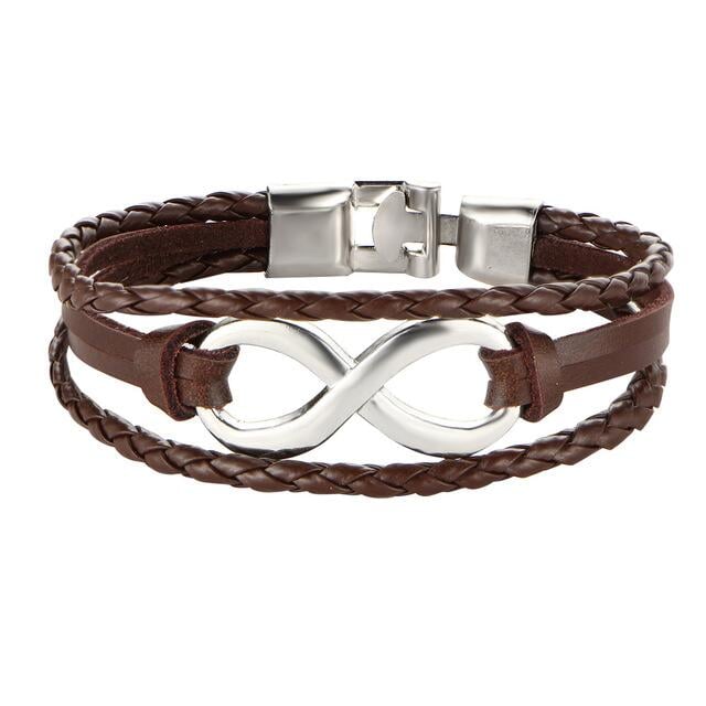 Tie of Infinity Leather Bracelet - The Dragon Shop - Geek Culture