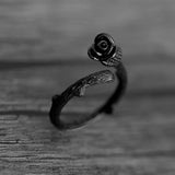 Black Rose Steel Ring The Dragon Shop