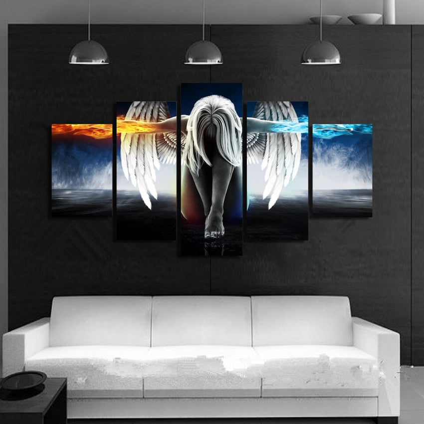 Darkness & Light 5 Piece Canvas The Dragon Shop