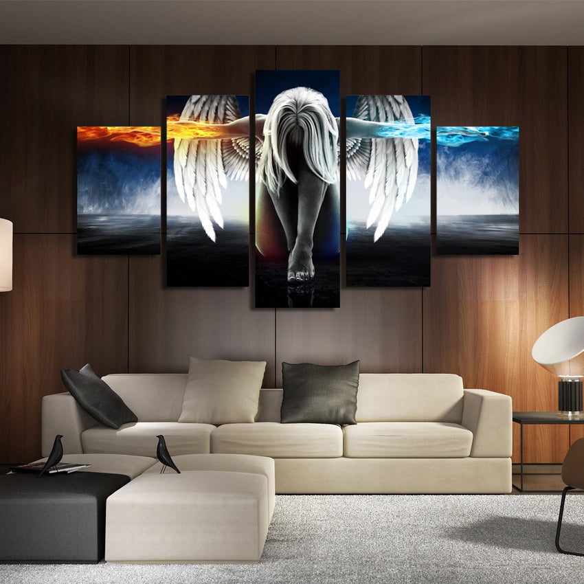 Darkness & Light 5 Piece Canvas The Dragon Shop
