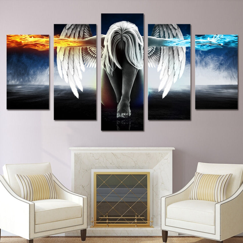 Darkness & Light 5 Piece Canvas The Dragon Shop