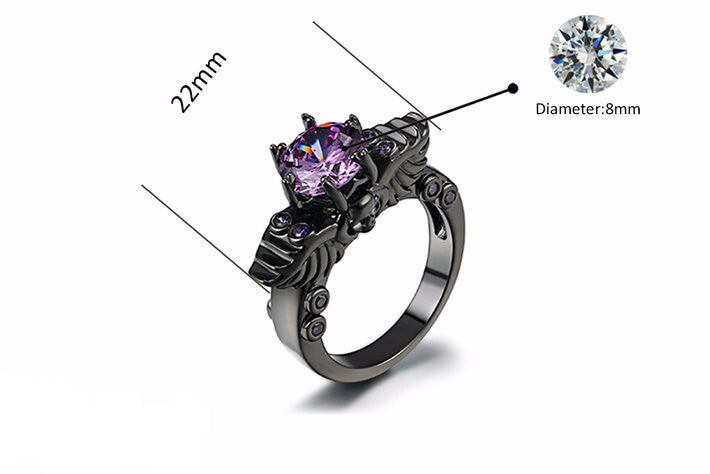 WIDOWMAKER Amethyst Ring The Dragon Shop