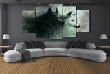 Yin & Yang Wolves 5 Piece Canvas The Dragon Shop