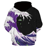 Purple Tide Artistic Hoodie - The Dragon Shop - Geek Culture