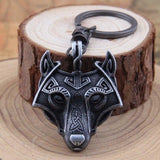 Nordic Wolf Steel Keychain - The Dragon Shop - Geek Culture