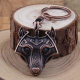 Nordic Wolf Steel Keychain - The Dragon Shop - Geek Culture