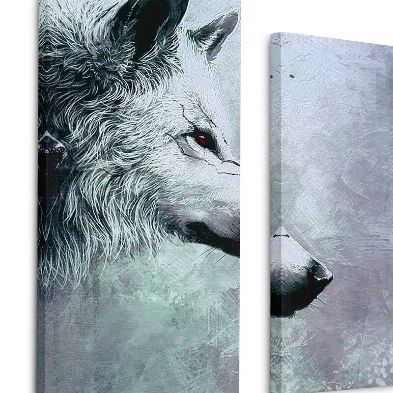 Yin & Yang Wolves 5 Piece Canvas The Dragon Shop