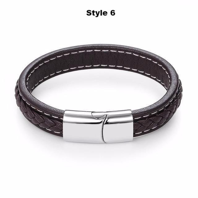 STRONGHOLD Leather Bracelet Series - The Dragon Shop - Geek Culture