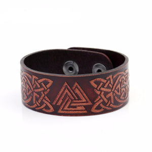 TALISMAN Viking Leather Bracelet The Dragon Shop