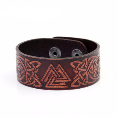 TALISMAN Viking Leather Bracelet - The Dragon Shop - Geek Culture