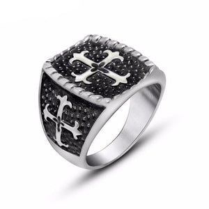 Dark Crusader Steel Ring The Dragon Shop