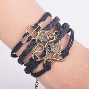 Dragon Mage Leather Bracelet - The Dragon Shop - Geek Culture