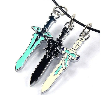Sword Art Online Kirito & Asuna Steel Necklace - The Dragon Shop - Geek Culture