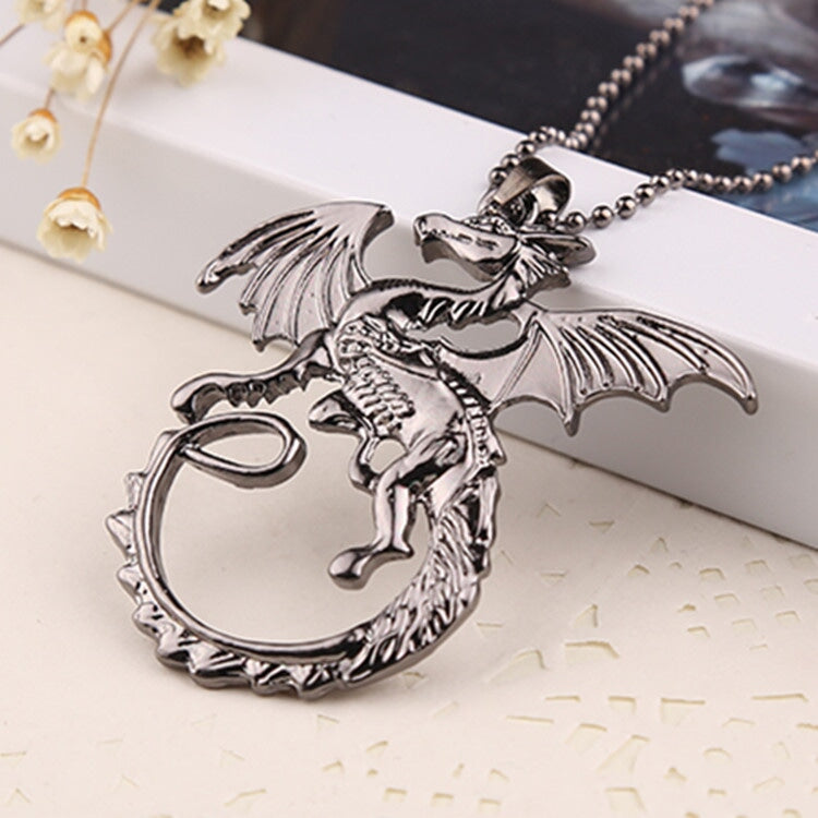 Dragon Tales Steel Necklace - The Dragon Shop - Geek Culture